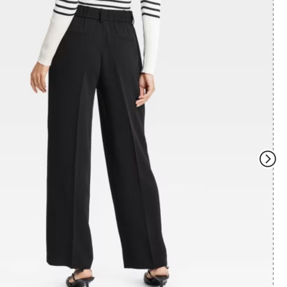 Target A New Day Black Trousers Elastic Waist  - Size 4Long - Picture 3 of 11